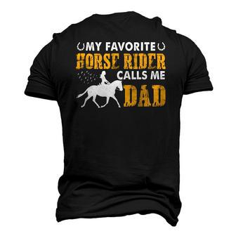 My Favorite Horse Rider Calls Me Dad Fathers Day Men's 3D T-Shirt Back Print | Mazezy