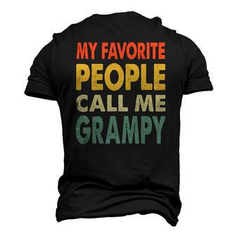 Mens My Favorite People Call Me Grampy Vintage Retro Men's 3D T-Shirt Back Print | Mazezy