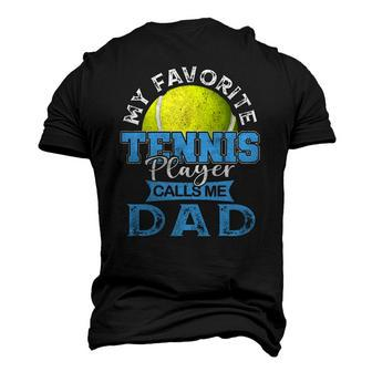 Mens My Favorite Tennis Player Calls Me Dad Usa Fathers Day Men's 3D T-Shirt Back Print | Mazezy