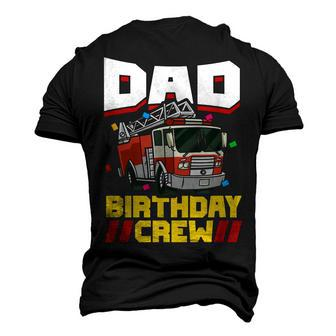 Mens Fire Truck Firefighter Party Dad Birthday Crew Men's 3D T-shirt Back Print - Seseable