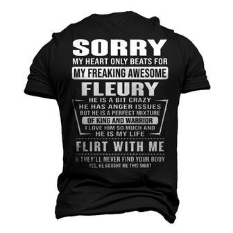 Fleury Name Sorry My Heart Only Beats For Fleury Men's 3D T-shirt Back Print - Seseable