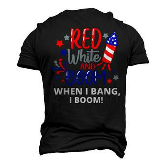 Fourth Of July 4Th Of July Red White And Boom Men's 3D T-shirt Back Print - Seseable