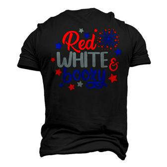 Fourth Of July 4Th Of July Red White And Boozy Men's 3D T-shirt Back Print - Seseable