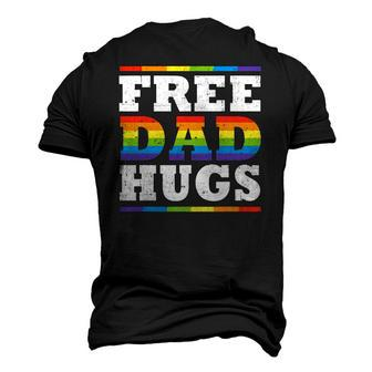 Free Dad Hugs Rainbow Lgbt Pride Fathers Day Men's 3D T-Shirt Back Print | Mazezy