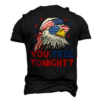 You Free Tonight Bald Eagle Mullet American Flag 4Th Of July Men's 3D T-Shirt Back Print | Mazezy