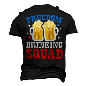 Freedom Drinking Squad Beer Matching 4Th Of July Team Men's 3D T-shirt Back Print - Seseable