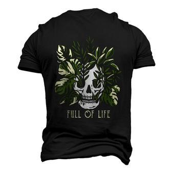 Full Of Life Skull Gardening Garden Men's 3D Print Graphic Crewneck Short Sleeve T-shirt - Monsterry AU