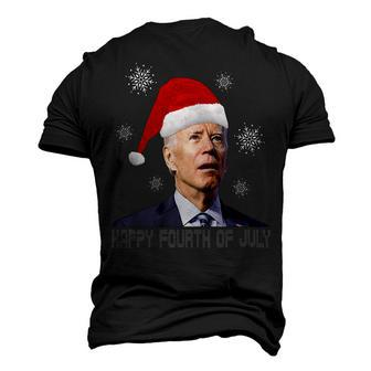 Funny Anti Joe Biden Happy 4Th Of July Merry Christmas Men's 3D Print Graphic Crewneck Short Sleeve T-shirt - Monsterry UK