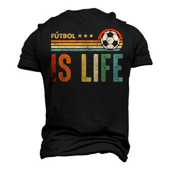 Futbol Is Life Football Lover Soccer Vintage Men's 3D T-shirt Back Print - Seseable