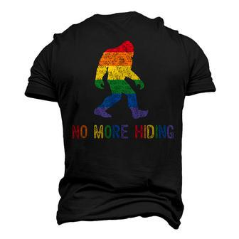 Gay Pride Support Sasquatch No More Hiding Lgbtq Ally Men's 3D T-Shirt Back Print | Mazezy