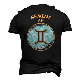 Gemini Af Zodiac Sign Gemini Men's 3D T-Shirt Back Print | Mazezy