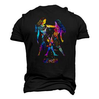 Gemini Zodiac Sign Constellations Men's 3D T-Shirt Back Print | Mazezy