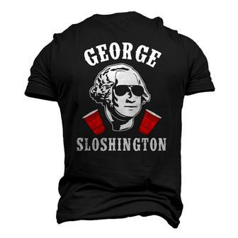 George Sloshington 4Th Of July Aviator American Men's 3D T-Shirt Back Print | Mazezy