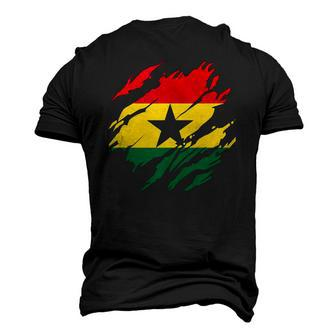 Ghanaian Flag Ghana Torn Print Men's 3D T-Shirt Back Print | Mazezy