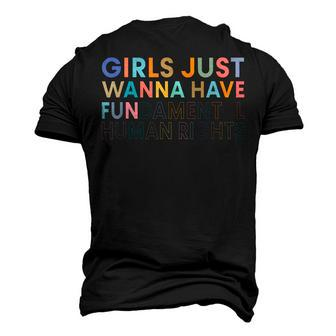 Girls Just Wanna Have Fundamental Rights V2 Men's 3D T-Shirt Back Print | Mazezy