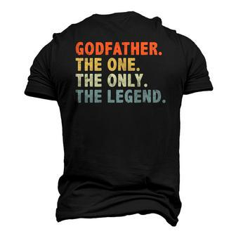 Godfather The One Only Legend Fathers Day For Father Men's 3D T-Shirt Back Print | Mazezy