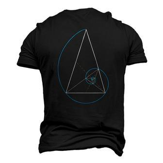 Golden Triangle Fibonnaci Spiral Ratio Men's 3D T-Shirt Back Print | Mazezy