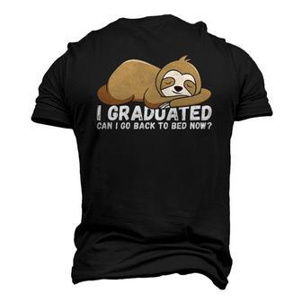 I Graduated Can I Go Back To Bed Now Senior Grad Men's 3D T-Shirt Back Print | Mazezy