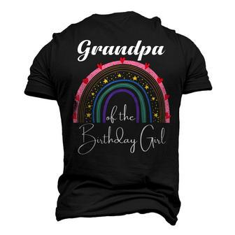 Grandpa Of The Birthday Girl Rainbow Boho Birthday Party Men's 3D T-shirt Back Print - Seseable