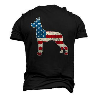 Great Dane 4Th Of July Men Women Usa American Flag Dog Men's 3D T-Shirt Back Print | Mazezy