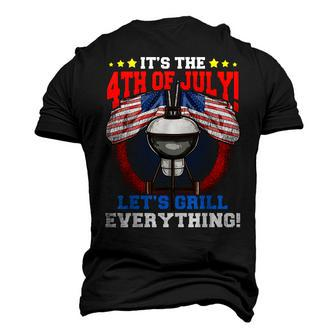 Lets Grill Everything Family Bbq Dad 4Th Of July Men's 3D T-shirt Back Print - Seseable