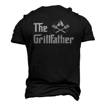 The Grillfather Bbq Dad Bbq Grill Dad Grilling Men's 3D T-Shirt Back Print | Mazezy
