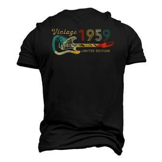 Guitar Lover 63 Years Old Vintage 1959 Limited Edition Men's 3D T-Shirt Back Print | Mazezy