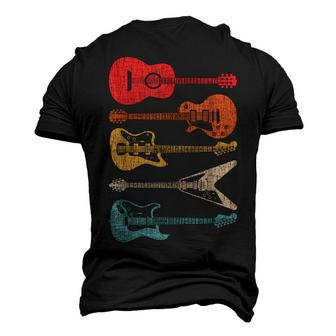 Guitar Lover Retro Style For Guitarist Men's 3D T-Shirt Back Print | Mazezy