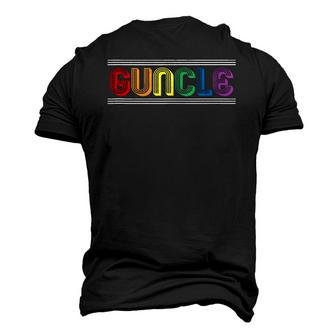 Mens Guncle Gay Uncle Lgbt Pride Flag Men's 3D T-Shirt Back Print | Mazezy