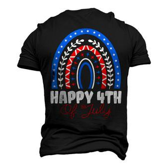 Happy 4Th Of July Celebration 4Th Of July Rainbow Men's 3D T-shirt Back Print - Seseable
