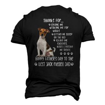 Happy Fathers Day 2022 Jack Russell Dad Dog Lover Men's 3D T-Shirt Back Print | Mazezy