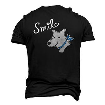 Happy Smile Dog Pet Lover Men's 3D T-Shirt Back Print | Mazezy