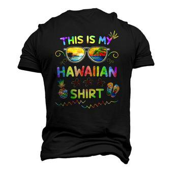 This Is My Hawaiian Luau Aloha Hawaii Beach Pineapple Men's 3D T-Shirt Back Print | Mazezy