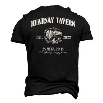 Hearsay Tavern Mega Pints Its Always Happy Hour Vintage Men's 3D Print Graphic Crewneck Short Sleeve T-shirt - Monsterry