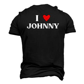 I Heart Johnny Red Heart Men's 3D T-Shirt Back Print | Mazezy