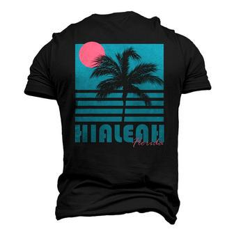 Hialeah Florida Vintage Souvenirs Palm Trees Beach Men's 3D T-Shirt Back Print | Mazezy