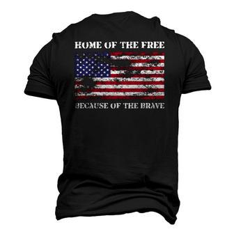 Home Of The Free Because Brave Grunge Men's 3D T-Shirt Back Print | Mazezy
