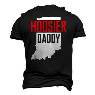 Hoosier Daddy Indiana State Map Zip Men's 3D T-Shirt Back Print | Mazezy