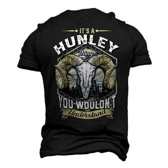 Hunley Name Shirt Hunley Family Name V2 Men's 3D Print Graphic Crewneck Short Sleeve T-shirt - Monsterry UK