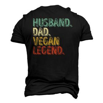 Mens Husband Dad Vegan Legend Fathers Day Men's 3D T-Shirt Back Print | Mazezy