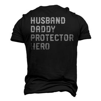 Husband Daddy Protector Hero 4Th Of July For Dad Men's 3D T-shirt Back Print - Seseable