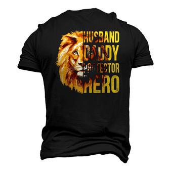 Mens Husband Daddy Protector Hero Fathers Day Flag Usa Men's 3D T-Shirt Back Print | Mazezy