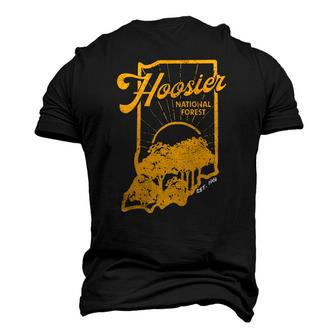 Indiana State Hoosier National Forest Retro Vintage Men's 3D T-Shirt Back Print | Mazezy