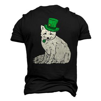 Irish Snow Arctic Fox Leprechaun Animal Cute St Patricks Day Men's 3D T-Shirt Back Print | Mazezy