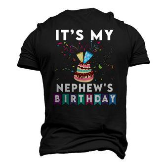 Its My Nephews Birthday Matching Confetti Cake Men's 3D T-Shirt Back Print | Mazezy