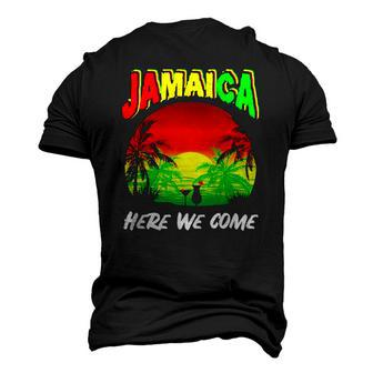 Jamaica Here We Come Jamaica Calling Men's 3D T-Shirt Back Print | Mazezy