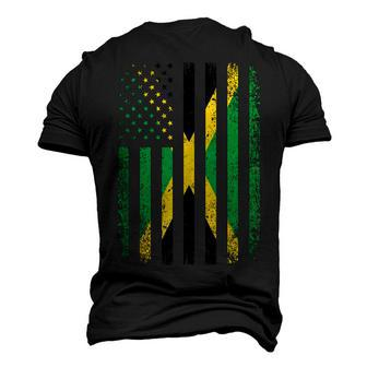 Jamaica Usa Flag 4Th Of July Patriots American Jamaican Flag Men's 3D T-shirt Back Print - Seseable