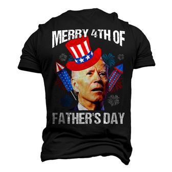Joe Biden Confused Merry 4Th Of Fathers Day Fourth Of July Men's 3D T-shirt Back Print - Seseable