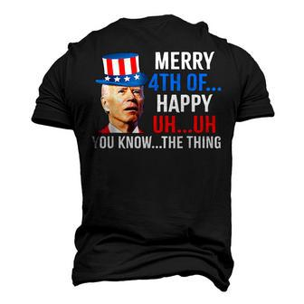 Joe Biden Confused Merry Happy 4Th Of July Men's 3D T-shirt Back Print - Seseable
