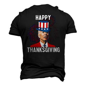Joe Biden Confused Thanksgiving For Fourth Of July Men's 3D T-Shirt Back Print | Mazezy
